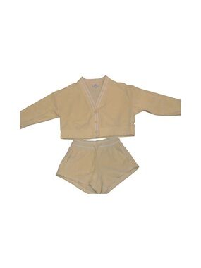 JoyLab Cream Cropped Cardigan and Shorts Set size small top size xs shorts
